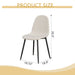 Dining Chairs Set of 4 modern kitchen dining chairs, linen padded seats, and sturdy black metal leg design (beige) dining table chairs Suitable for home and office use - DTYStore