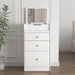 Small Vanity Desk with Mirror - White Makeup Vanitys Set Make up Table with Chair, Drawers, Mini Space Saving Cute Dressing Table for Girls Bedroom Living room - DTYStore