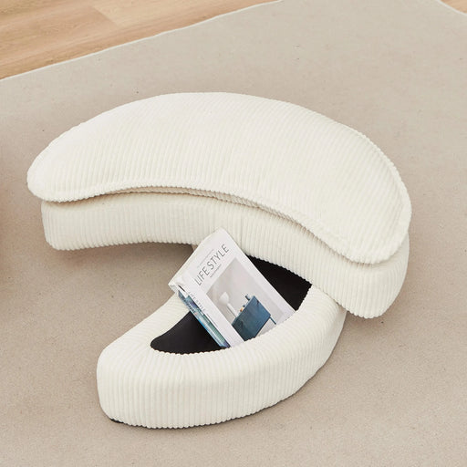 38'W Oversized Swivel Chair with moon storage ottoman for Living Room, Modern Accent Round Loveseat Circle Swivel Barrel Chairs for Bedroom Cuddle Sofa Chair Lounger Armchair, 4 Pillows,CORDUROY Default -DTYStore