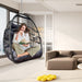 Swing Hammock Egg Basket Chairs Without Stand Indoor Outdoor, UV Resistant Cushion Hanging Chair, Foldable Frame 350lbs Capacity Ceiling Hammock Chair for Patio Porch Backyard Balcony - DTYStore