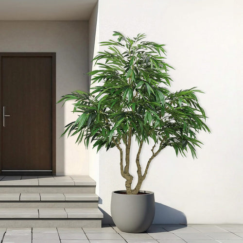 7FT Artificial willow Tree, Indoor Faux slik Greenery Plant for Home, Apartment, or Office Decoration, 1pc/set - Image 12