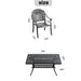 (Cushions In Random Colors)7-Piece Set Of Cast Aluminum Patio Furniture With Cushions - DTYStore