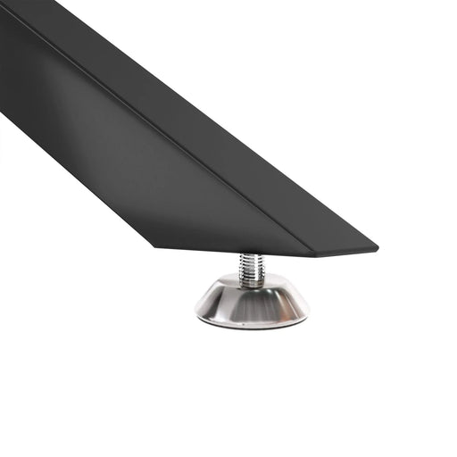 39.37' Rectangular Clear Tempered Glass Coffee Table,Stylish Design with Black Metal Legs, Coffee Table for Living Room Default -DTYStore