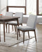 Mid-Century Style Dining Chairs 2pcs Set Solid wood Fabric Upholstered Cushion Chair - DTYStore