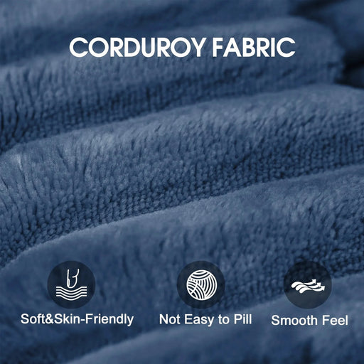 39.8' Cloud Sofa,Corduroy Fabric,Deep Seat Couches,Double-layer design,Removable Cushion,No Assembly, DIY Combination for Living room, Bedroom,Conference room ,Apartment,Blue Default -DTYStore