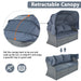 U_STYLE Outdoor Patio Furniture Set Daybed Sunbed with Retractable Canopy Conversation Set Wicker Furniture (As same as WY000281AAE) - DTYStore