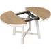 Farmhouse Round Extendable Dining Table with 16" Leaf Wood Kitchen Table - DTYStore