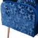 Modern Velvet Loveseat Sofa , Comfy Upholstered 2-Seater Sofa with Gold Metal Legs, Small Loveseat Accent Couch for Living Bedroom Leisure Areas (Navy Velvet) - DTYStore