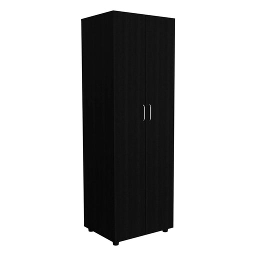 3 Piece Bedroom Set, London Armoire + 2 Omaha Nightstands, Black Default -DTYStore