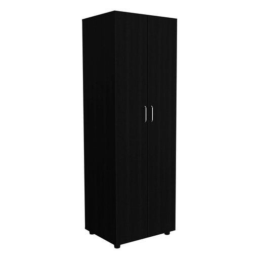 3 Piece Bedroom Set, London Armoire + Salento Nightstand + Salento Nightstand, Black Default -DTYStore