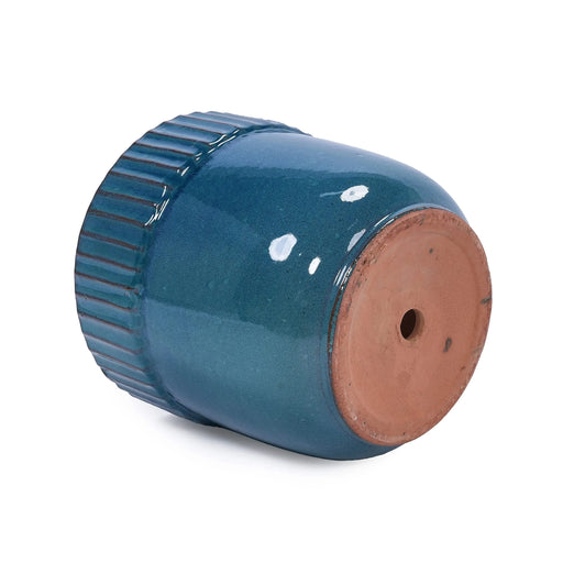 3 Pieces Ceramic Flowerpot, Modern Indoor Outdoor Planter for Garden & Patio - Antique Blue Default -DTYStore