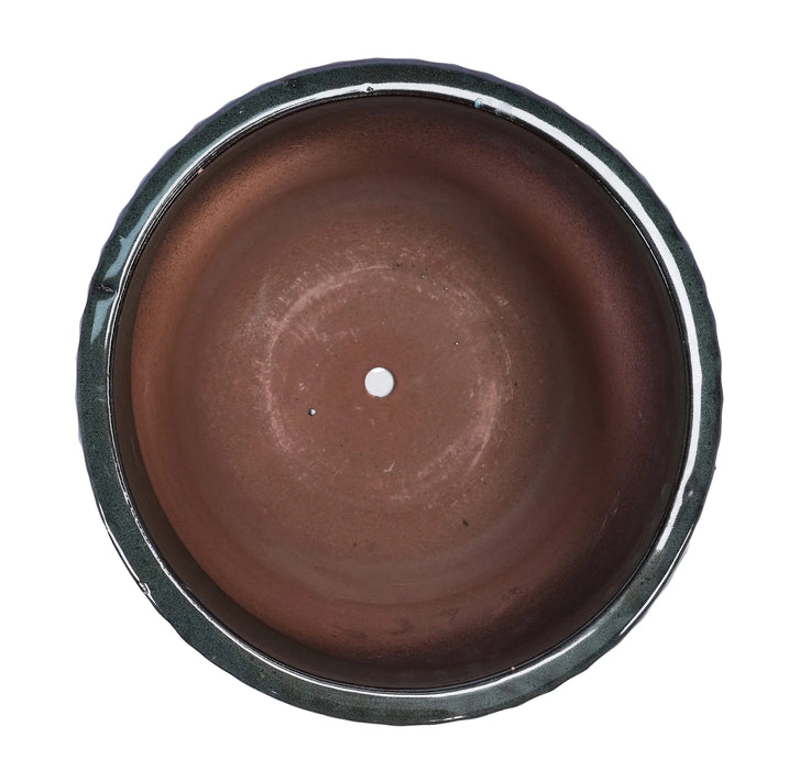 3 Pieces Ceramic Flowerpot, Modern Planter for Patio, Garden or Windowsills - Antique Black Default -DTYStore