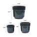 3 Pieces Ceramic Flowerpot, Modern Planter for Patio, Garden or Windowsills - Antique Black Default -DTYStore