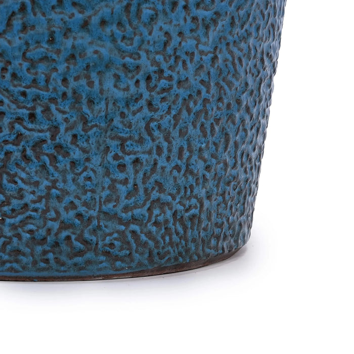 3 Pieces Ceramic Flowerpot, Modern Planter for Patio, Garden or Windowsills - Antique Blue Default -DTYStore