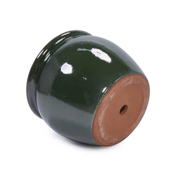 3 Pieces Ceramic Flowerpot, Modern Planter for Patio, Garden or Windowsills - Antique Blue Green Default -DTYStore