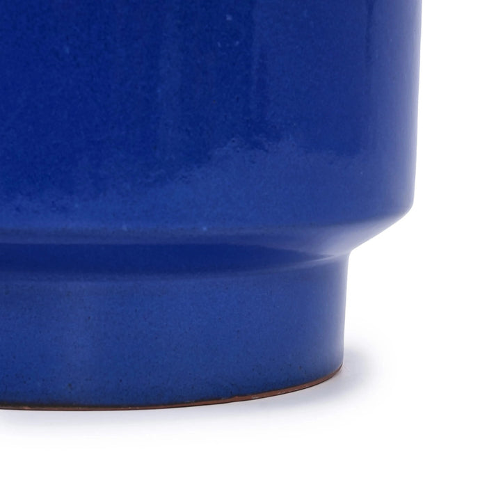 3 Pieces Ceramic Flowerpot, Modern Planter for Patio, Garden or Windowsills - Antique Blue Green Default -DTYStore