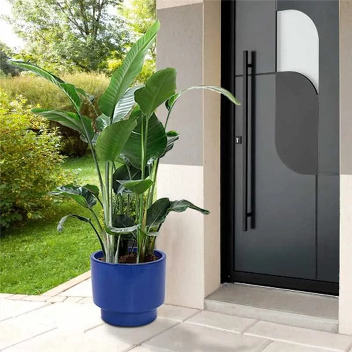 3 Pieces Ceramic Flowerpot, Modern Planter for Patio, Garden or Windowsills - Antique Blue Green Default -DTYStore