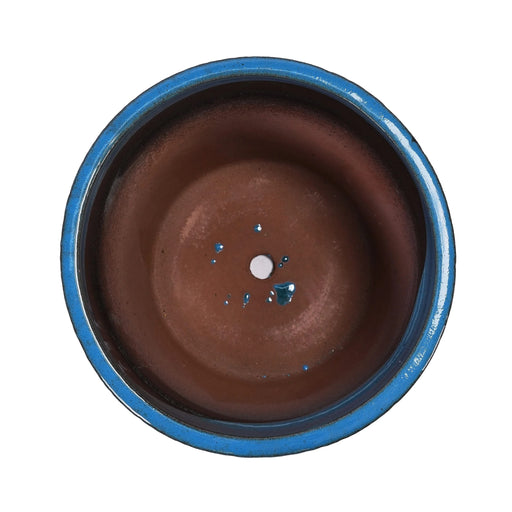 3 Pieces Ceramic Flowerpot, Modern Planter for Patio, Garden or Windowsills - Antique Blue Default -DTYStore