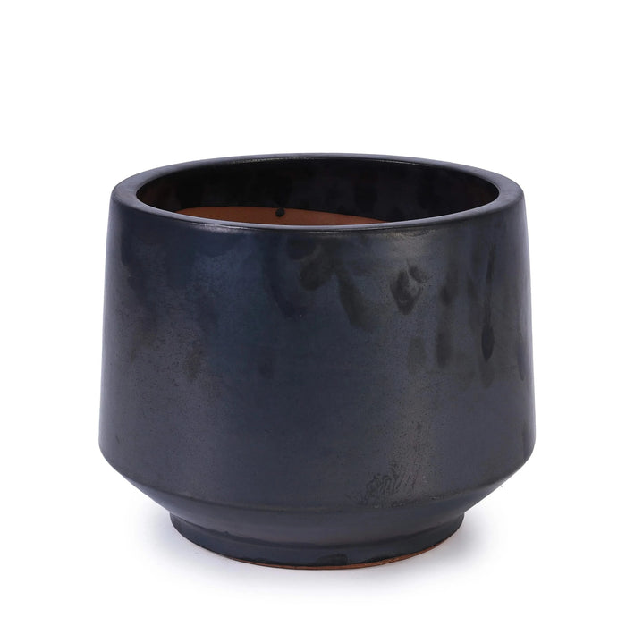 3 Pieces Ceramic Flowerpot, Modern Planter for Patio, Garden or Windowsills - Antique Gray Default -DTYStore