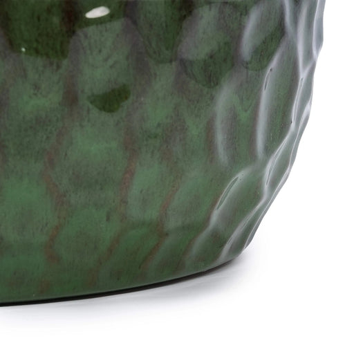 3 Pieces Ceramic Flowerpot, Modern Planter for Patio, Garden or Windowsills - Antique Green Default -DTYStore