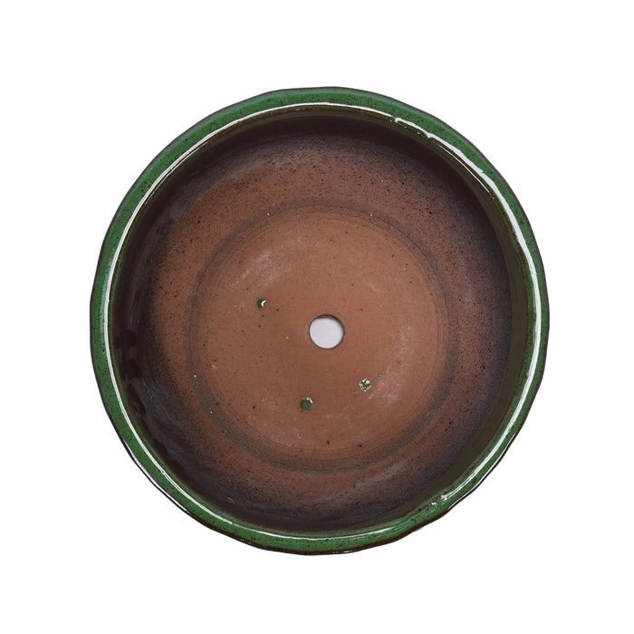 3 Pieces Ceramic Flowerpot, Modern Planter for Patio, Garden or Windowsills - Antique Green Default -DTYStore