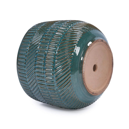 3 Pieces Ceramic Flowerpot, Modern Planter for Patio, Garden or Windowsills - Antique Navy Blue Default -DTYStore