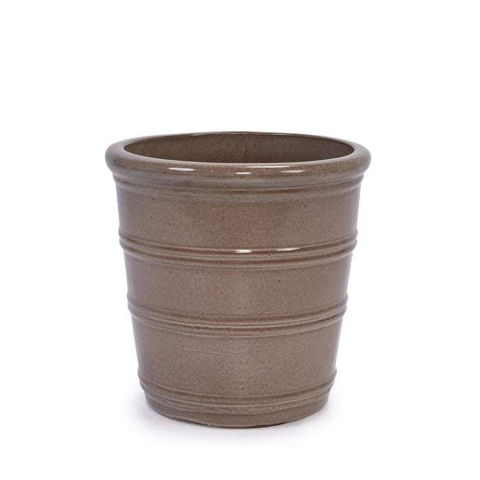 3 Pieces Ceramic Flowerpot, Modern Planter for Patio, Garden or Windowsills - Antique Yellow Default -DTYStore