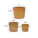 3 Pieces Ceramic Flowerpot, Modern Planter for Patio, Garden or Windowsills - Antique Yellow Default -DTYStore