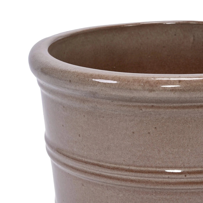 3 Pieces Ceramic Flowerpot, Modern Planter for Patio, Garden or Windowsills - Antique Yellow Default -DTYStore