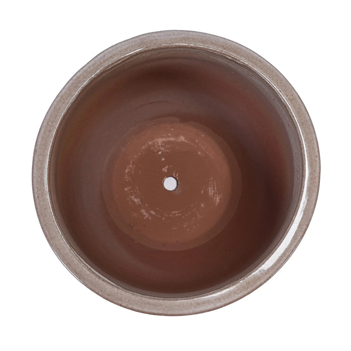 3 Pieces Ceramic Flowerpot, Modern Planter for Patio, Garden or Windowsills - Antique Yellow Default -DTYStore