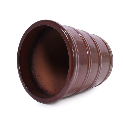 3 Pieces Ceramic Flowerpot, Modern Planter for Patio, Garden or Windowsills - Bean Paste Red Default -DTYStore