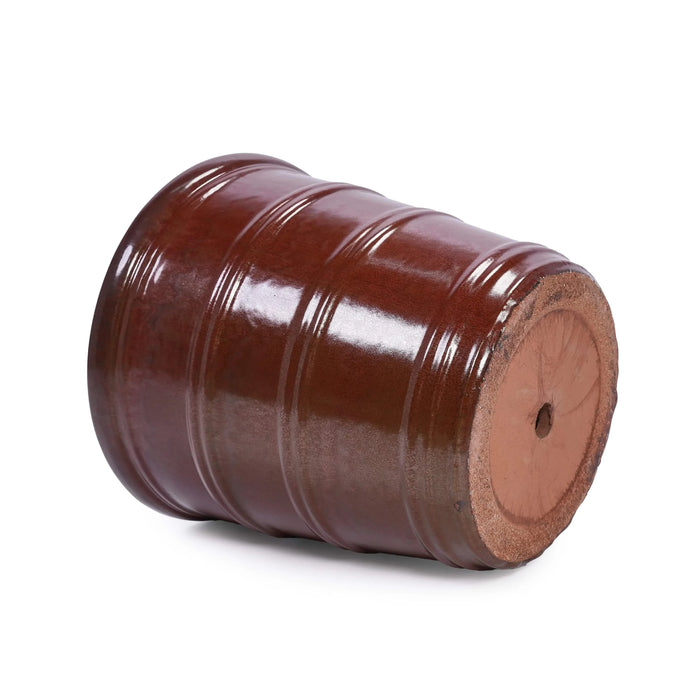 3 Pieces Ceramic Flowerpot, Modern Planter for Patio, Garden or Windowsills - Bean Paste Red Default -DTYStore