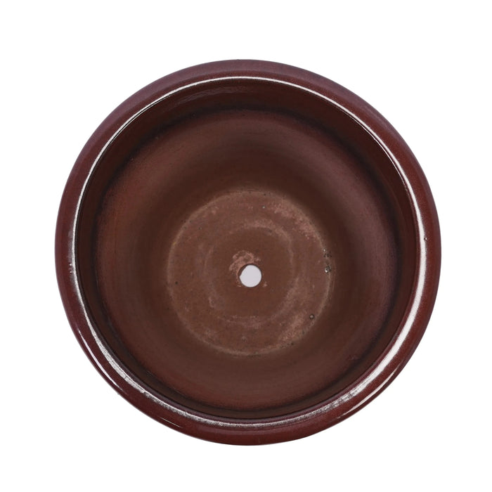 3 Pieces Ceramic Flowerpot, Modern Planter for Patio, Garden or Windowsills - Bean Paste Red Default -DTYStore