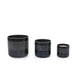 3 Pieces Ceramic Flowerpot, Modern Planter for Patio, Garden or Windowsills - Black Default -DTYStore
