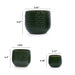 3 Pieces Ceramic Flowerpot, Modern Planter for Patio, Garden or Windowsills - Dark Green Default -DTYStore