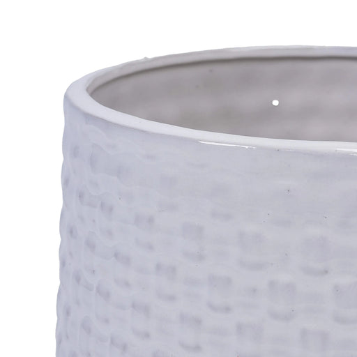 3 Pieces Ceramic Flowerpot, Modern Planter for Patio, Garden or Windowsills - Matte White Default -DTYStore