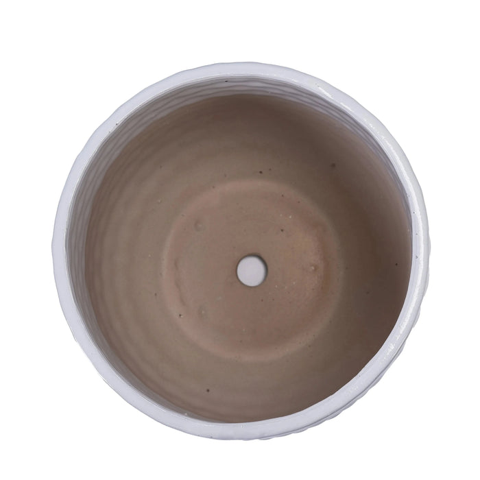 3 Pieces Ceramic Flowerpot, Modern Planter for Patio, Garden or Windowsills - Matte White Default -DTYStore