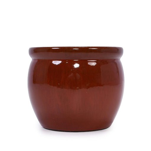 3 Pieces Ceramic Flowerpot, Modern Planter for Patio, Garden or Windowsills - Orange Default -DTYStore