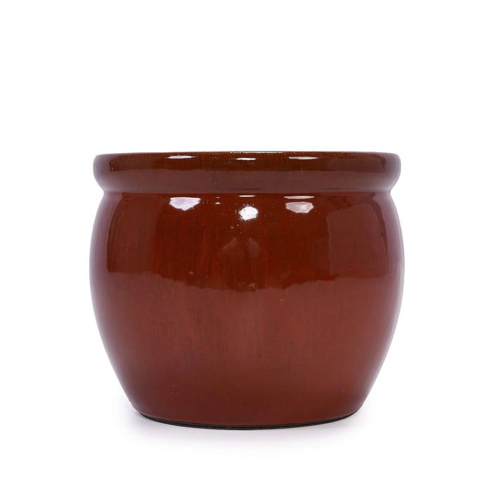 3 Pieces Ceramic Flowerpot, Modern Planter for Patio, Garden or Windowsills - Orange Default -DTYStore