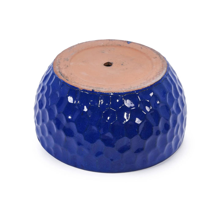 3 Pieces Ceramic Planter Pot, Modern Indoor Outdoor Flowerpot for Patio, Garden, or Windowsills - Antique Blue Default -DTYStore