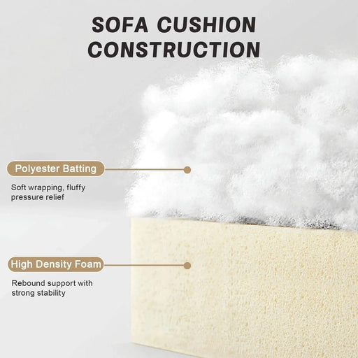 3 Seater Sofa With Storage Pull out Drawers Under Each Seat, ,3 - Seat Large Wide And Deep Seat Sofa with Excellent Storage Space, Suitable for Big Living Rooms, Chenille Orange Wheat -DTYStore