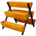 3 Tiers Wooden Vertical Raised Garden Bed with Legs,Brown Planter Raised Beds Kit for Flowers Herbs Vegetables Default -DTYStore