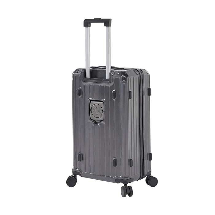 Luggage Set 4 pcs (20"/24"/29"/Travel Bag), PC+ABS Durable Lightweight Luggage with Collapsible Cup Holder, 360Â° Silent Spinner Wheels, TSA Lock, Gray - DTYStore