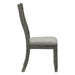 Casual Dining Height Side Chairs 2pc Antique Gray Wood Frame Fabric Upholstery - DTYStore