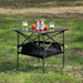 1-piece Folding Outdoor Table with Carrying Bag,Lightweight Aluminum Roll-up Square Table for indoor, Outdoor Camping, Picnics, Beach,Backyard, BBQ, Party, Patio, 27.56X27.56X27.56in, Black - DTYStore