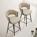 360°Swivel Bar Chairs set of 2, equipped with soft cushioned backrest counter stool, metal leg modern luxury kitchen chair, suitable for family dining, kitchen island - DTYStore