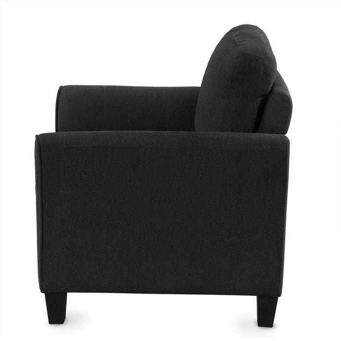 Living Room Furniture Armrest Single Sofa (Black) - DTYStore