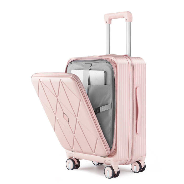 Luggage Sets 3 Piece(20/24/28), Expandable Carry On Luggage with TSA Lock Airline Approved, 100% PC Hard Shell and Lightweight Suitcase with Front Pocket and Spinner Wheels - DTYStore