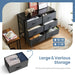 Dresser for Bedroom 6 Drawers Wide Fabric Storage Units Chest of Drawers for Bedroom with Metal Frame and Wooden Top for TV - DTYStore