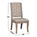Set of 2 Beige Upholstered Side Chairs in Rustic Natural Tone - DTYStore